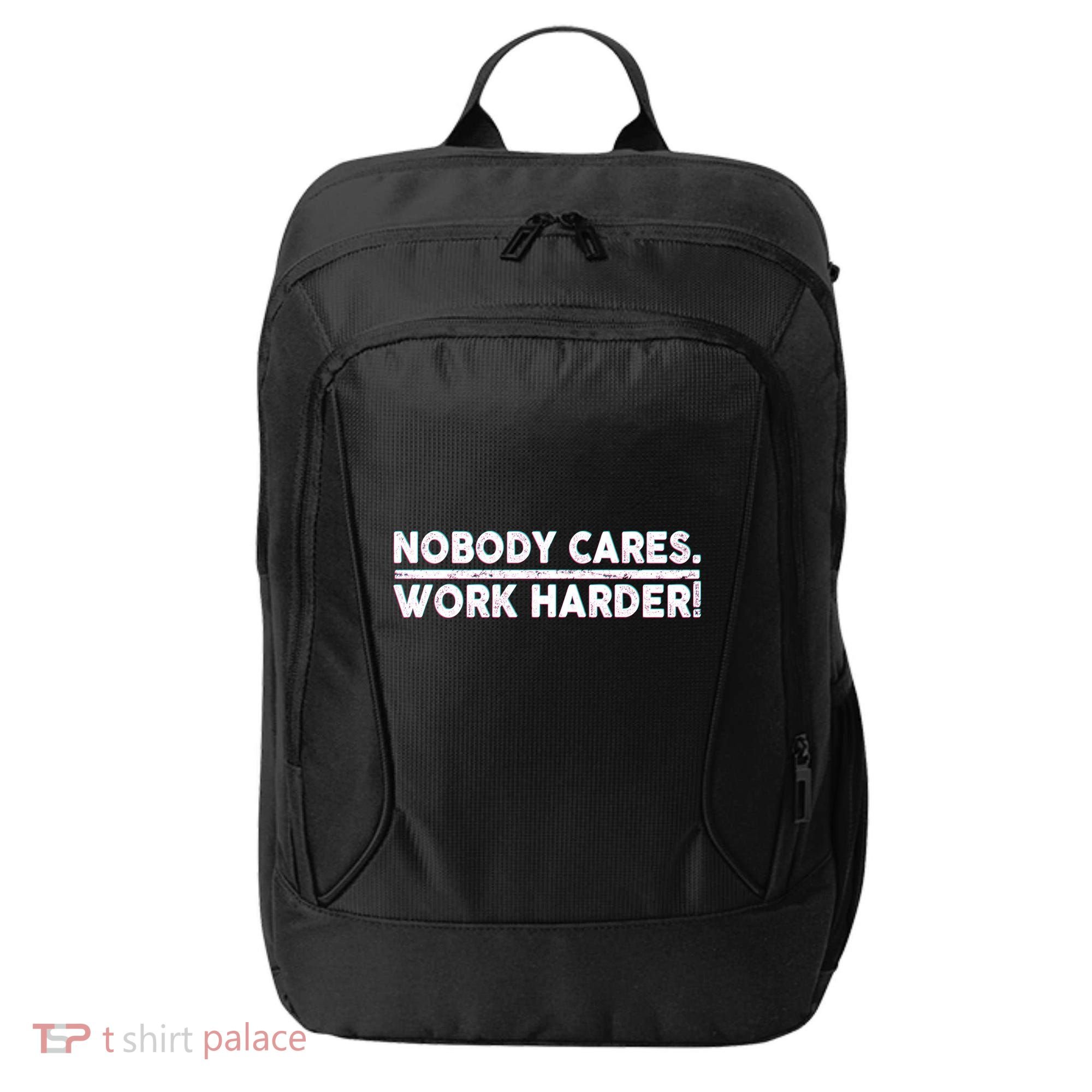 Retro Nobody Cares Work Harder Distressed City Backpack