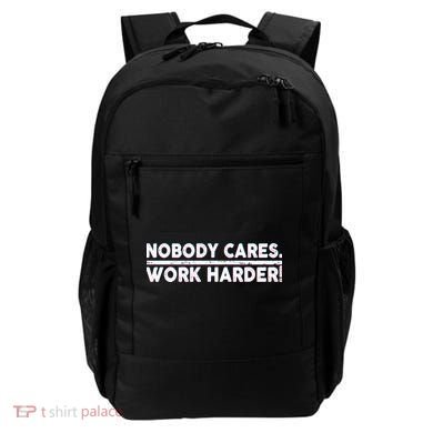 Retro Nobody Cares Work Harder Distressed Backpack