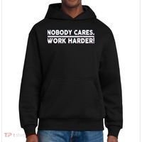 Retro Nobody Cares Work Harder Distressed District V.I.T. Heavyweight Hoodie thumb 0