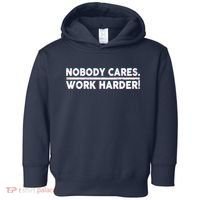 Retro Nobody Cares Work Harder Distressed Toddler Hoodie thumb 0