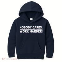 Retro Nobody Cares Work Harder Distressed Kids Hoodie thumb 0