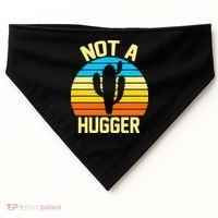 Retro Not A Hugger Funny USA-Made Doggie Bandana thumb 0