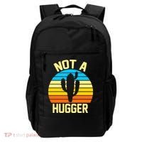 Retro Not A Hugger Funny Backpack thumb 0