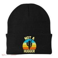Retro Not A Hugger Funny Beanie thumb 0