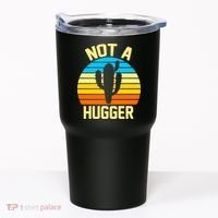 Retro Not A Hugger Funny Tumbler thumb 0