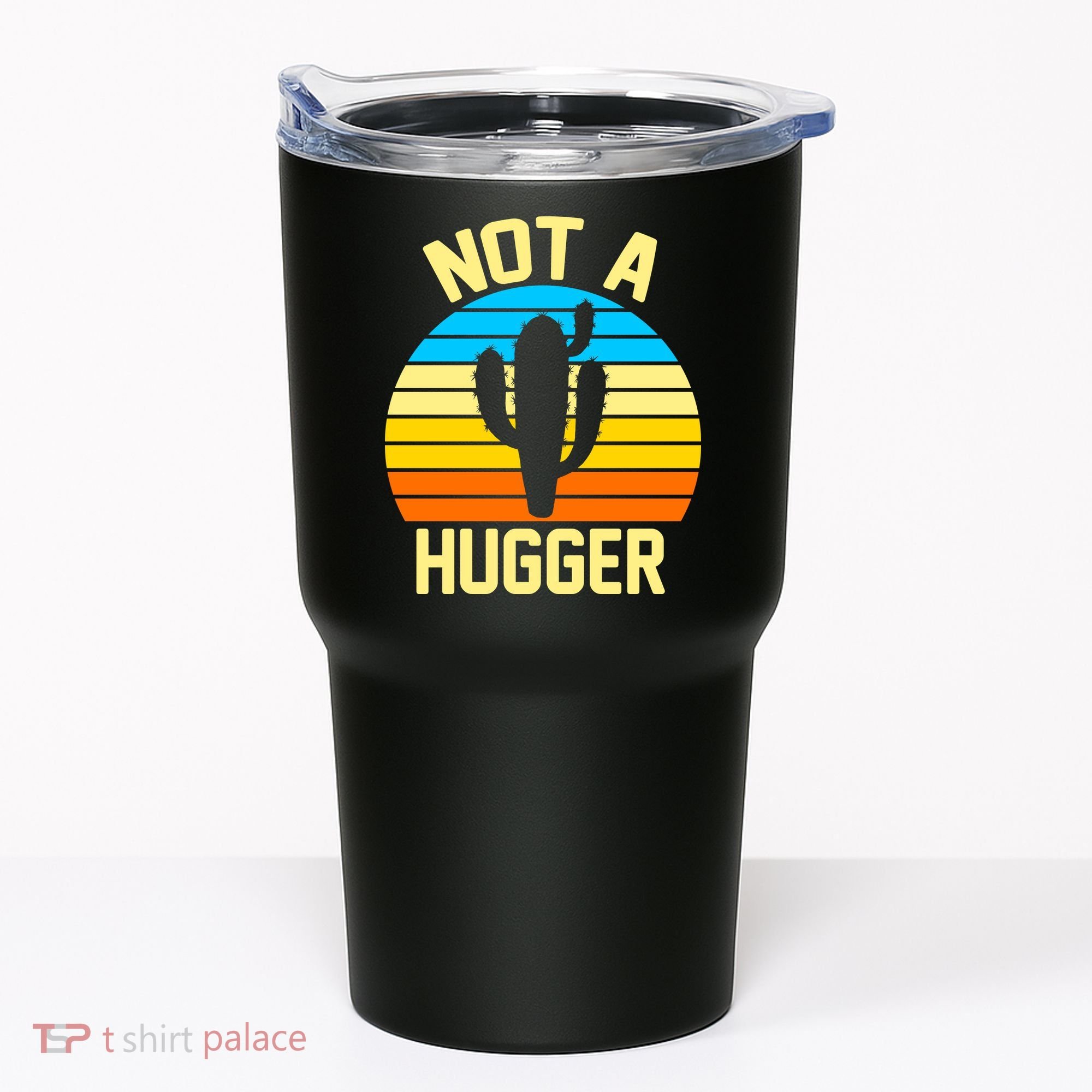 Retro Not A Hugger Funny Tumbler