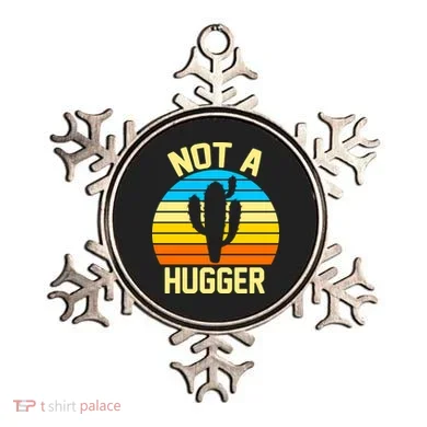 Retro Not A Hugger Funny Ornament