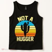 Retro Not A Hugger Funny Tank Top thumb 2