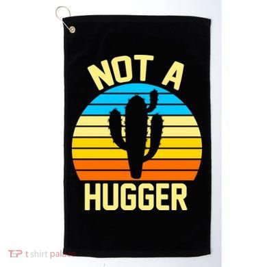 Retro Not A Hugger Funny Golf Towel