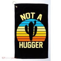 Retro Not A Hugger Funny Golf Towel thumb 0