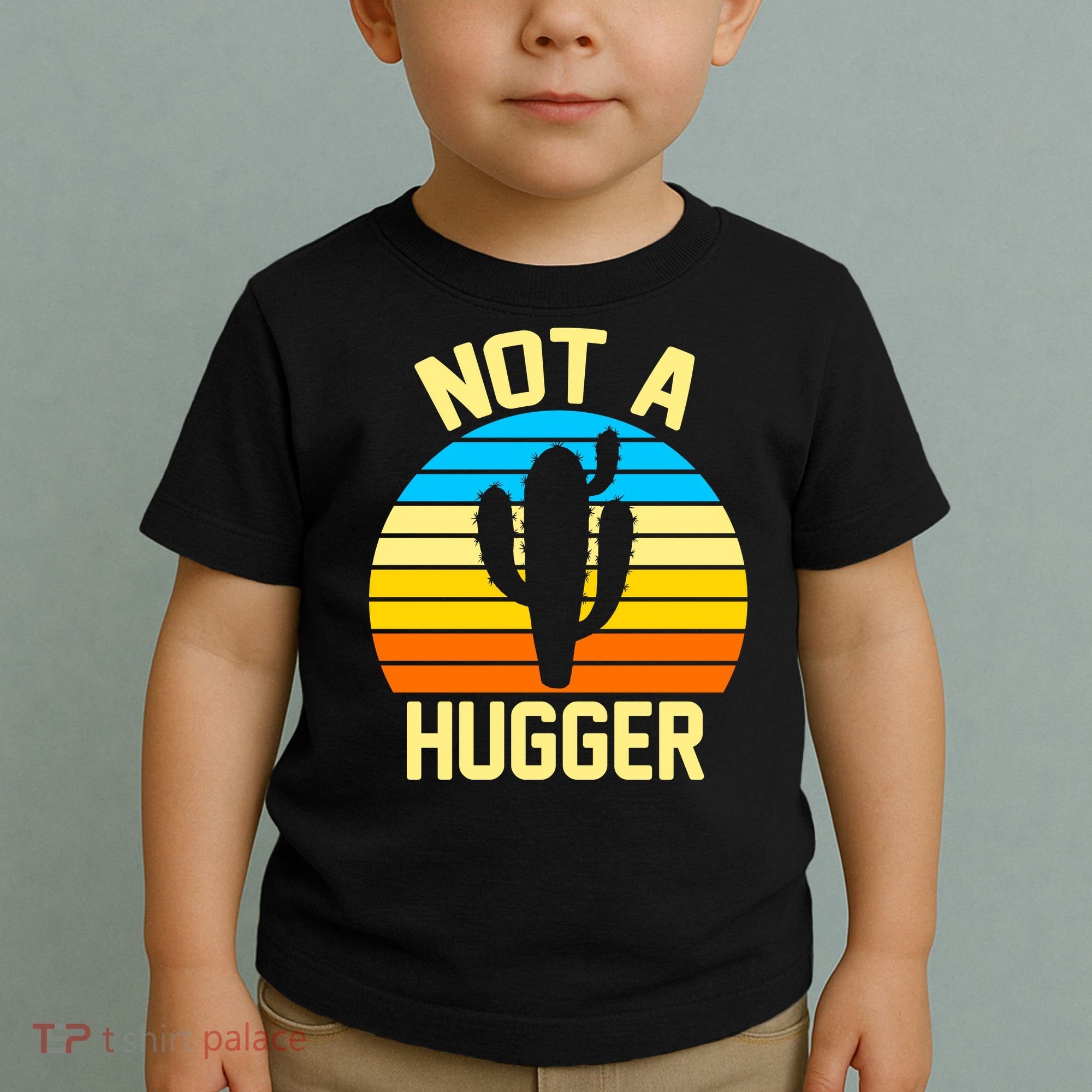 Retro Not A Hugger Funny Toddler T-Shirt