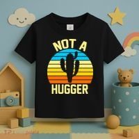Retro Not A Hugger Funny Toddler T-Shirt thumb 3