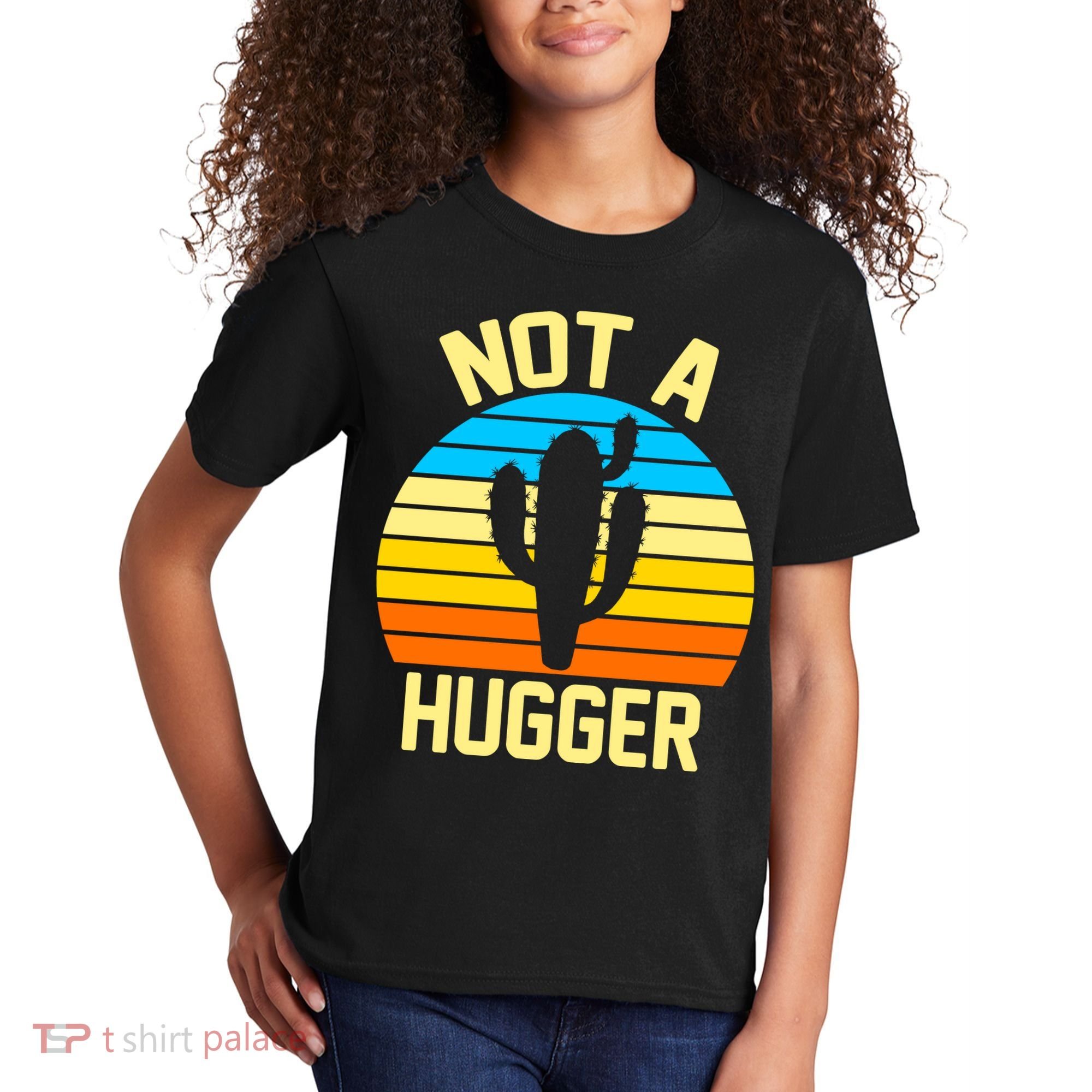 Retro Not A Hugger Funny Kids T-Shirt