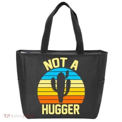 Retro Not A Hugger Funny Tote Bag