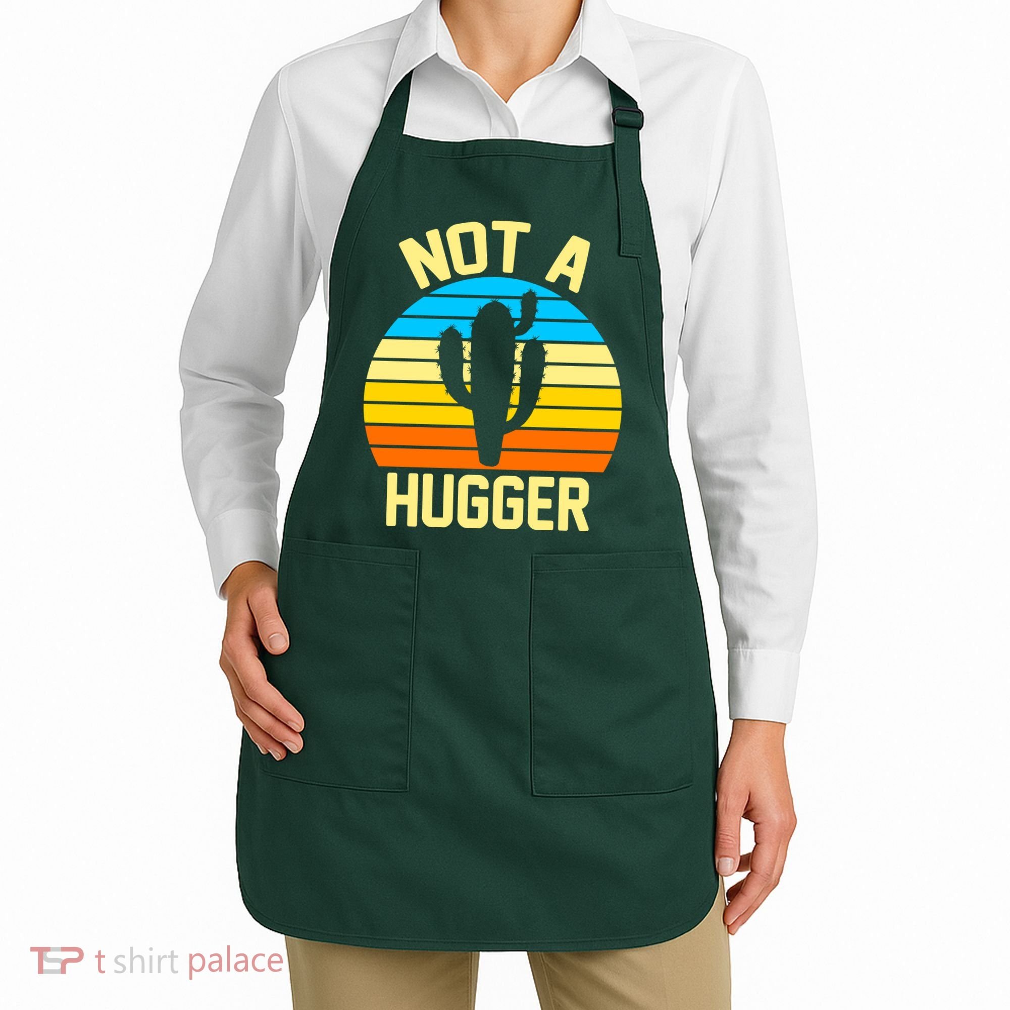 Retro Not A Hugger Funny Apron