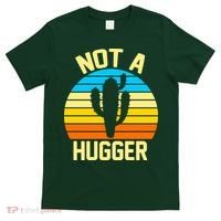 Retro Not A Hugger Funny T-Shirt thumb 0