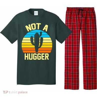 Retro Not A Hugger Funny Pajama Set