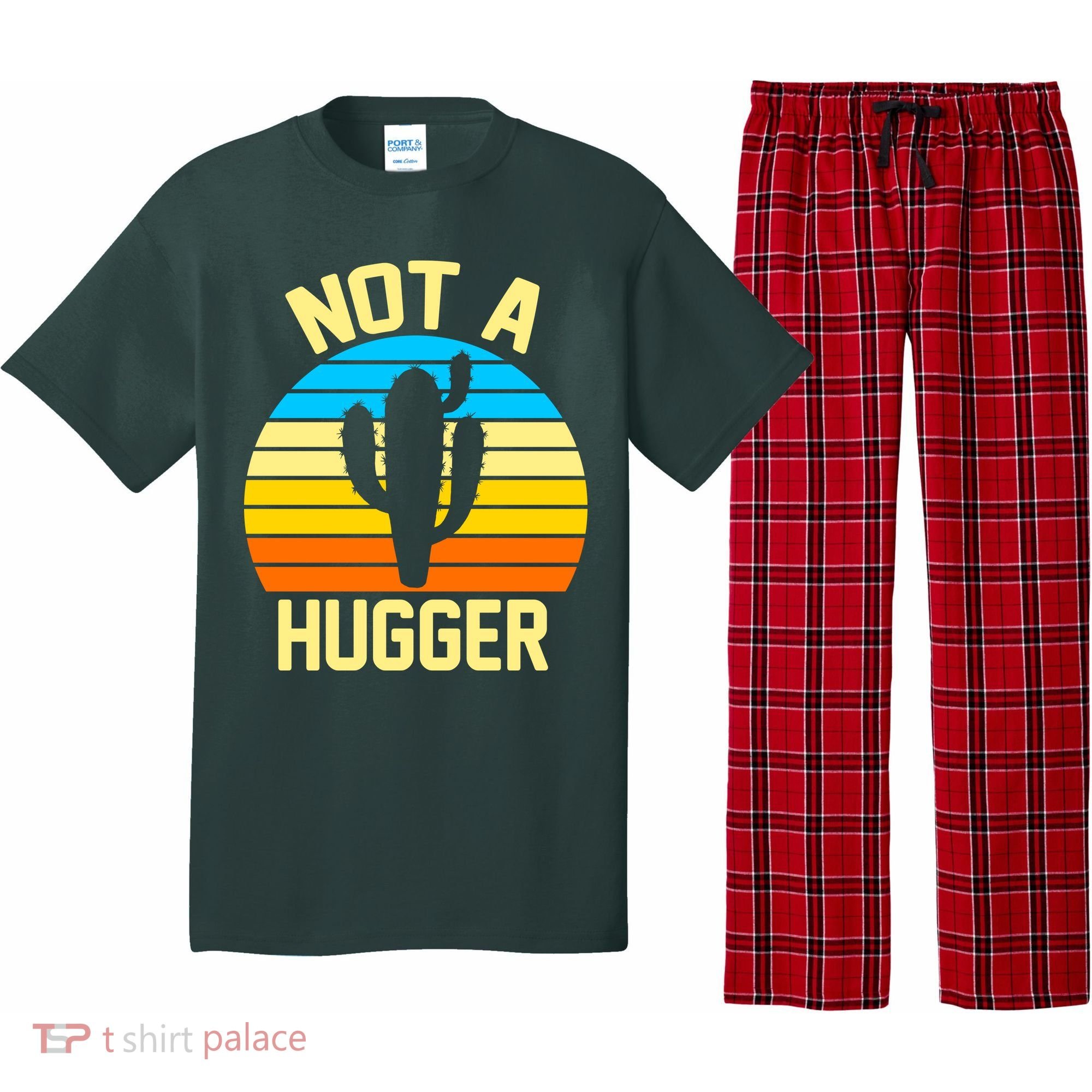 Retro Not A Hugger Funny Pajama Set