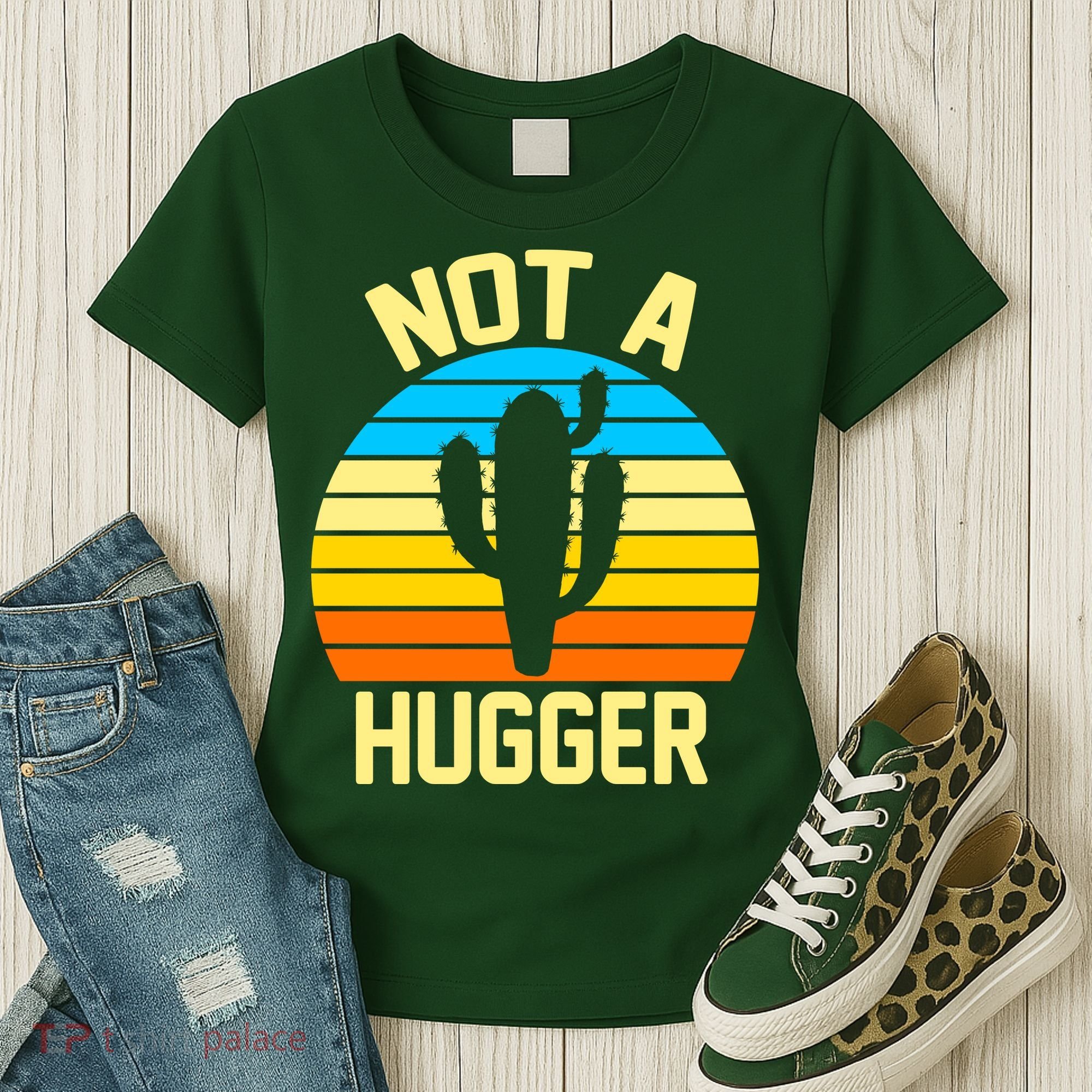 Retro Not A Hugger Funny Women's T-Shirt