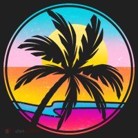 Retro Ocean Sun Palm Tree Emblem Tumbler thumb 3