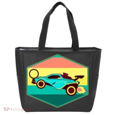 Retro Octane Rocket Soccer Vintage Tote Bag