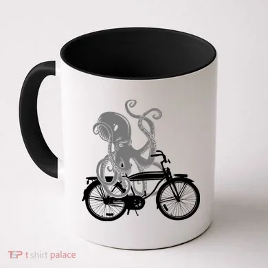 Retro Octopus Bike Coffee Mug