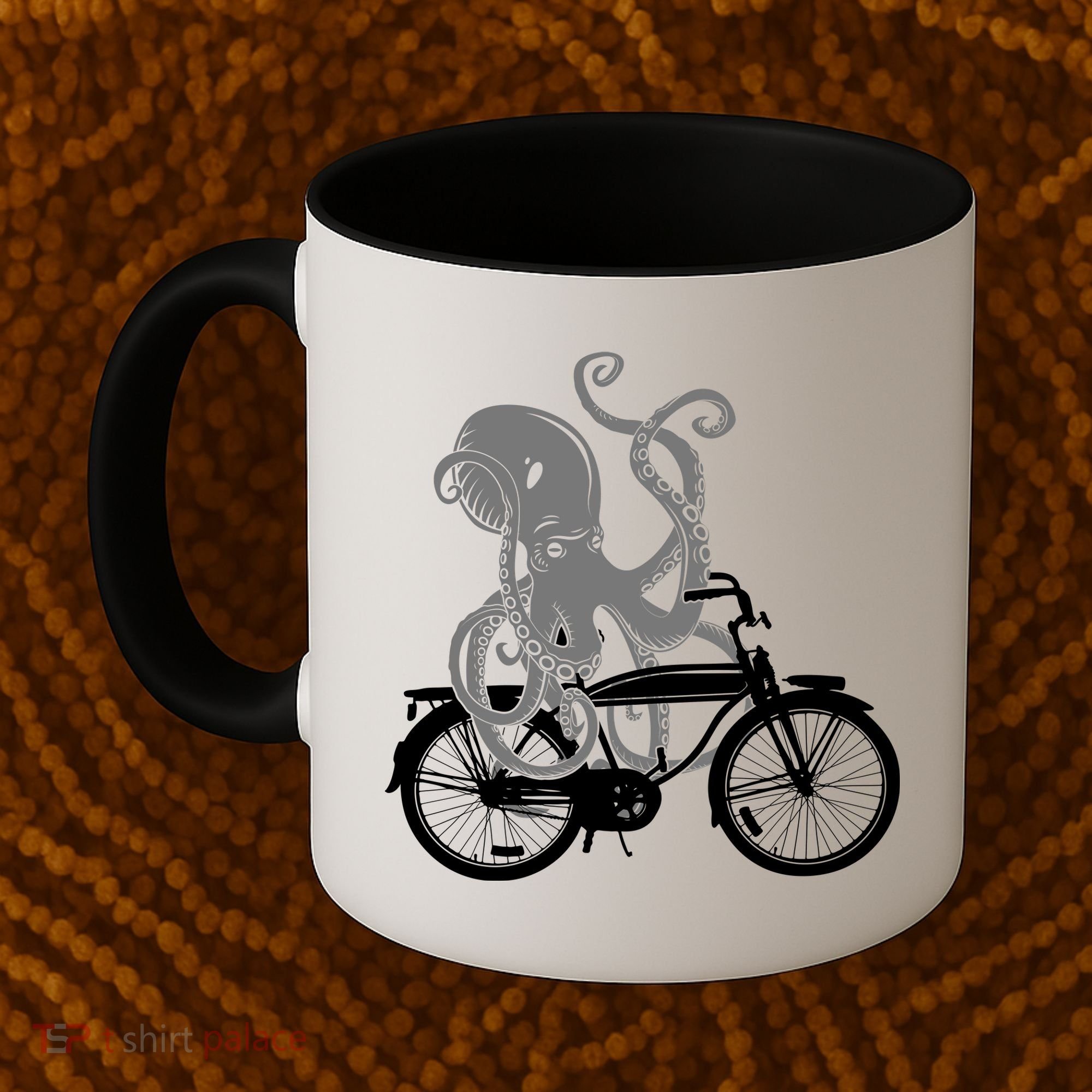 Retro Octopus Bike Coffee Mug