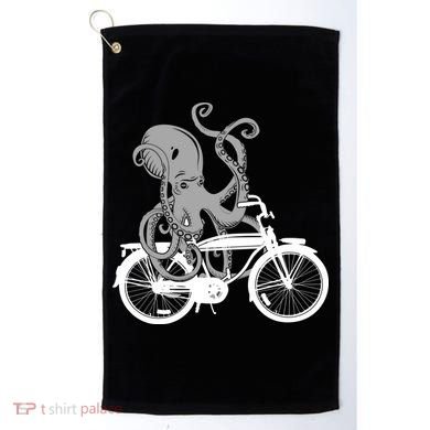 Retro Octopus Bike Golf Towel