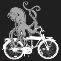 Retro Octopus Bike Golf Towel thumb 3