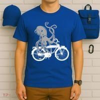 Retro Octopus Bike T-Shirt thumb 6
