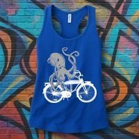 Retro Octopus Bike Women's Tank Top thumb 3