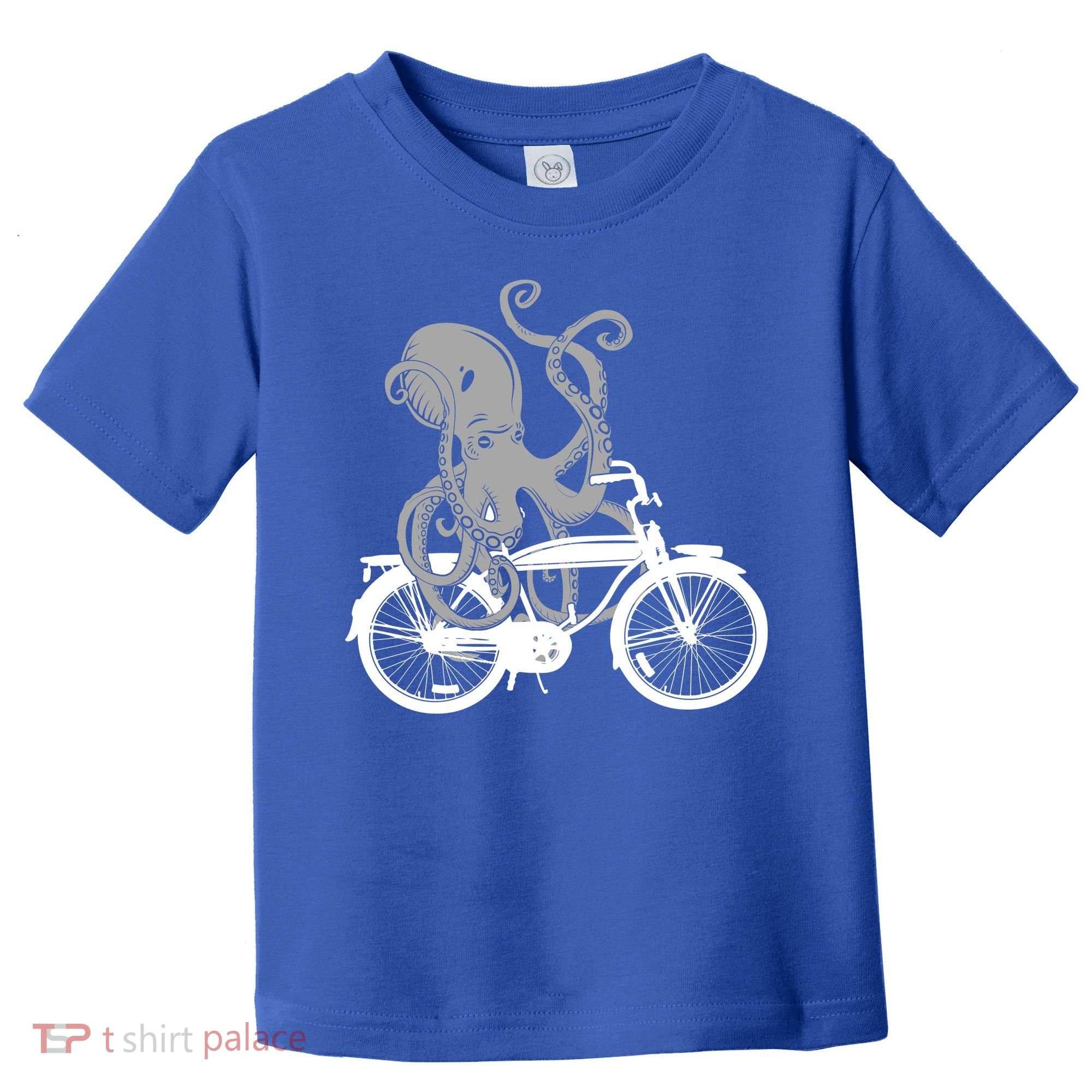 Retro Octopus Bike Toddler T-Shirt
