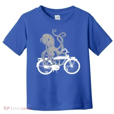 Retro Octopus Bike Toddler T-Shirt