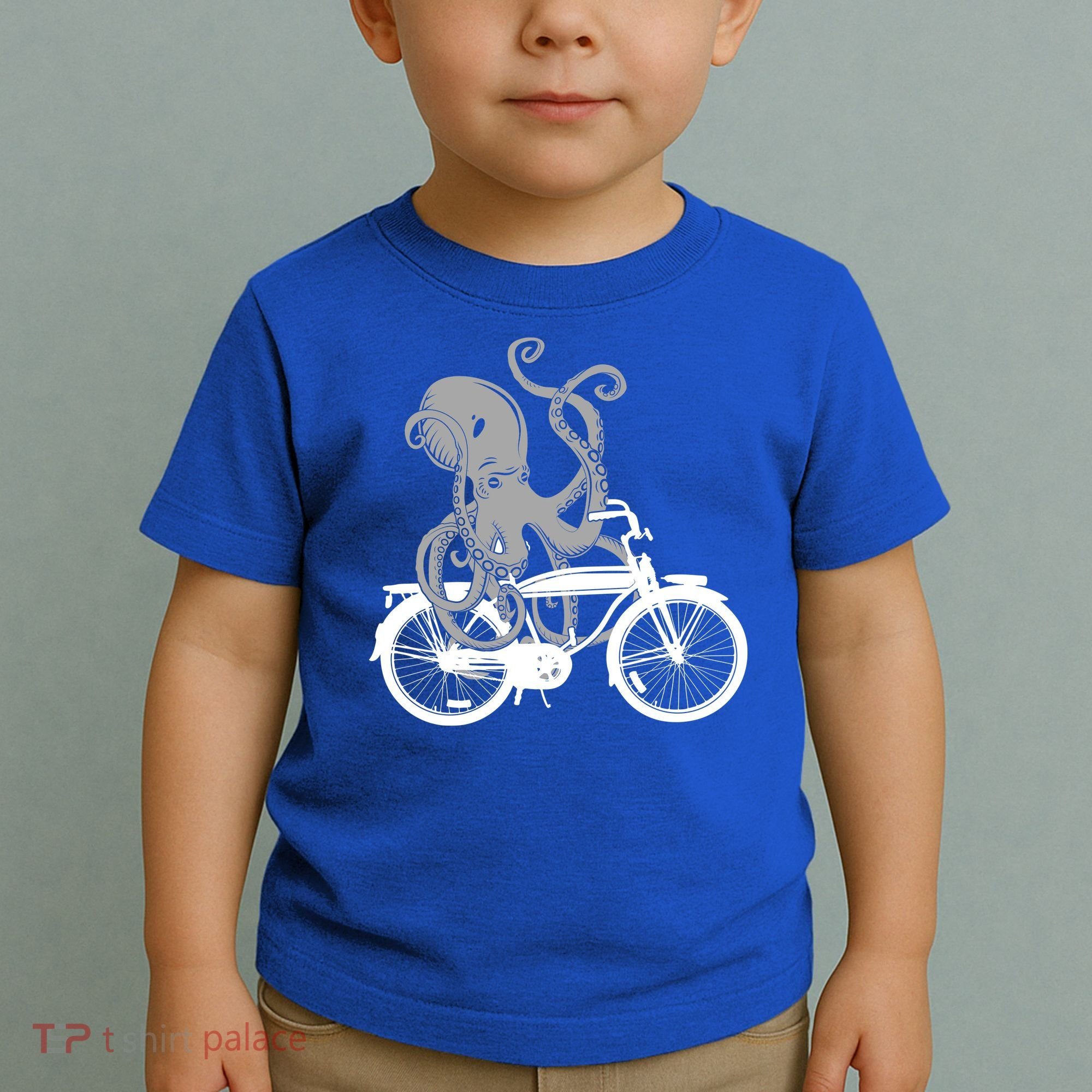Retro Octopus Bike Toddler T-Shirt