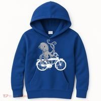 Retro Octopus Bike Kids Hoodie thumb 0