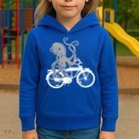 Retro Octopus Bike Kids Hoodie thumb 3