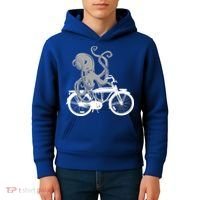 Retro Octopus Bike Kids Hoodie thumb 4