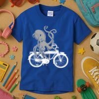 Retro Octopus Bike Kids T-Shirt thumb 3