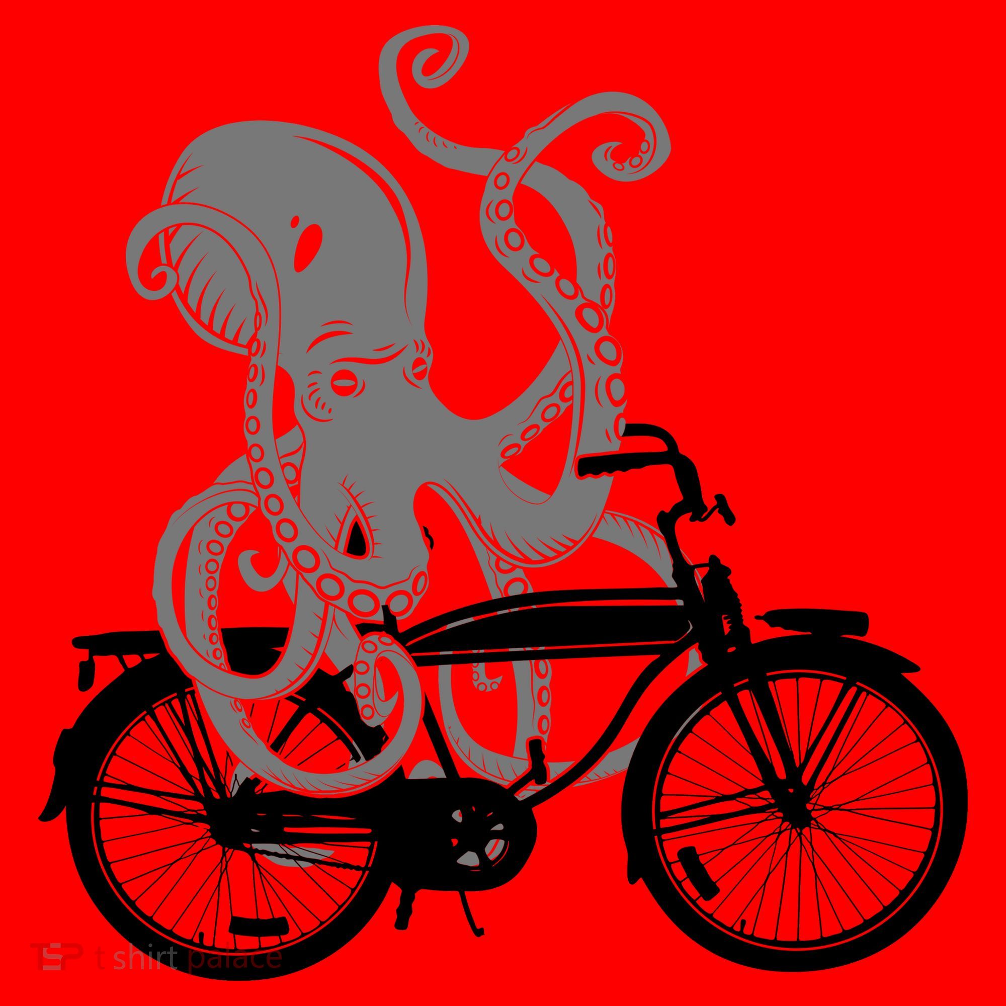 Retro Octopus Bike Santa Hat