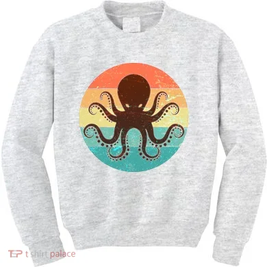 Retro Octopus Kraken  Kids Sweatshirt