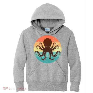 Retro Octopus Kraken Kids Hoodie