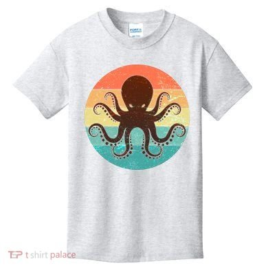 Retro Octopus Kraken  Kids T-Shirt