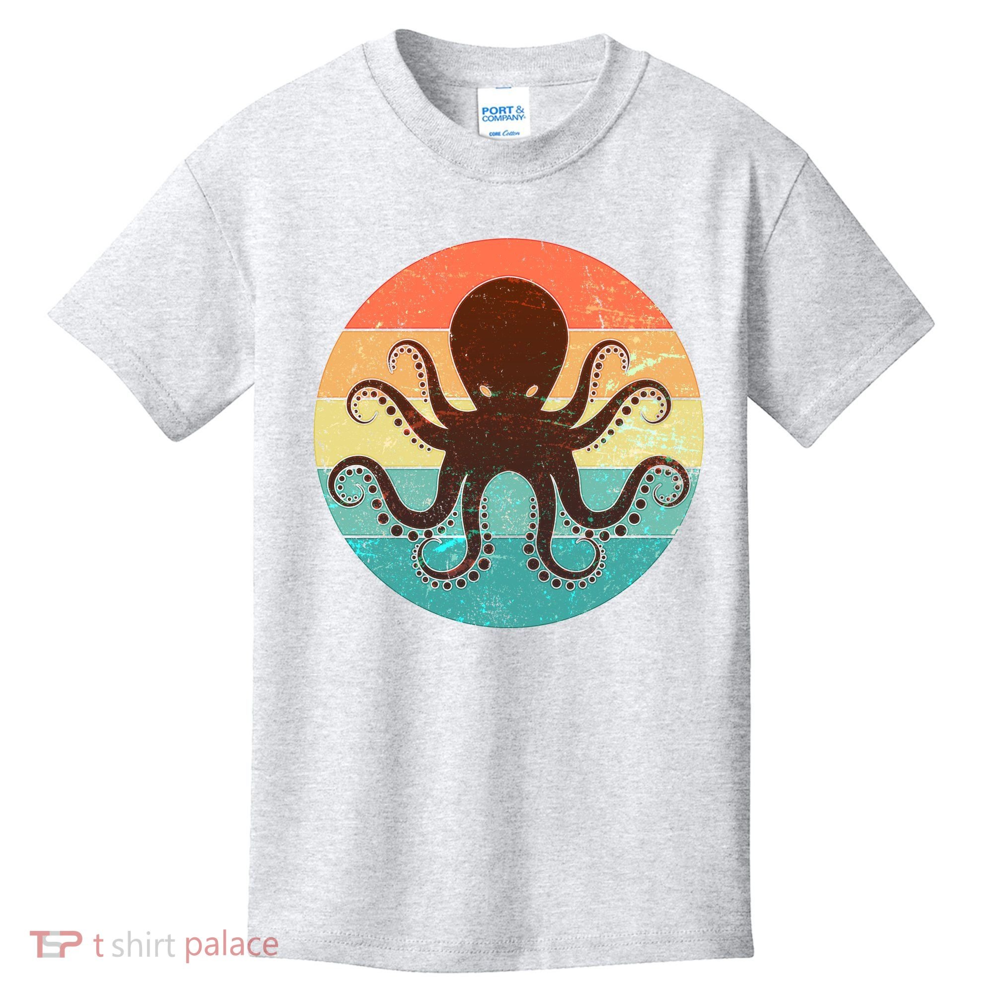 Retro Octopus Kraken  Kids T-Shirt