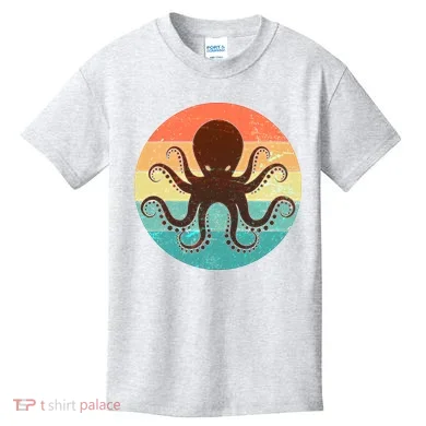 Retro Octopus Kraken  Kids T-Shirt
