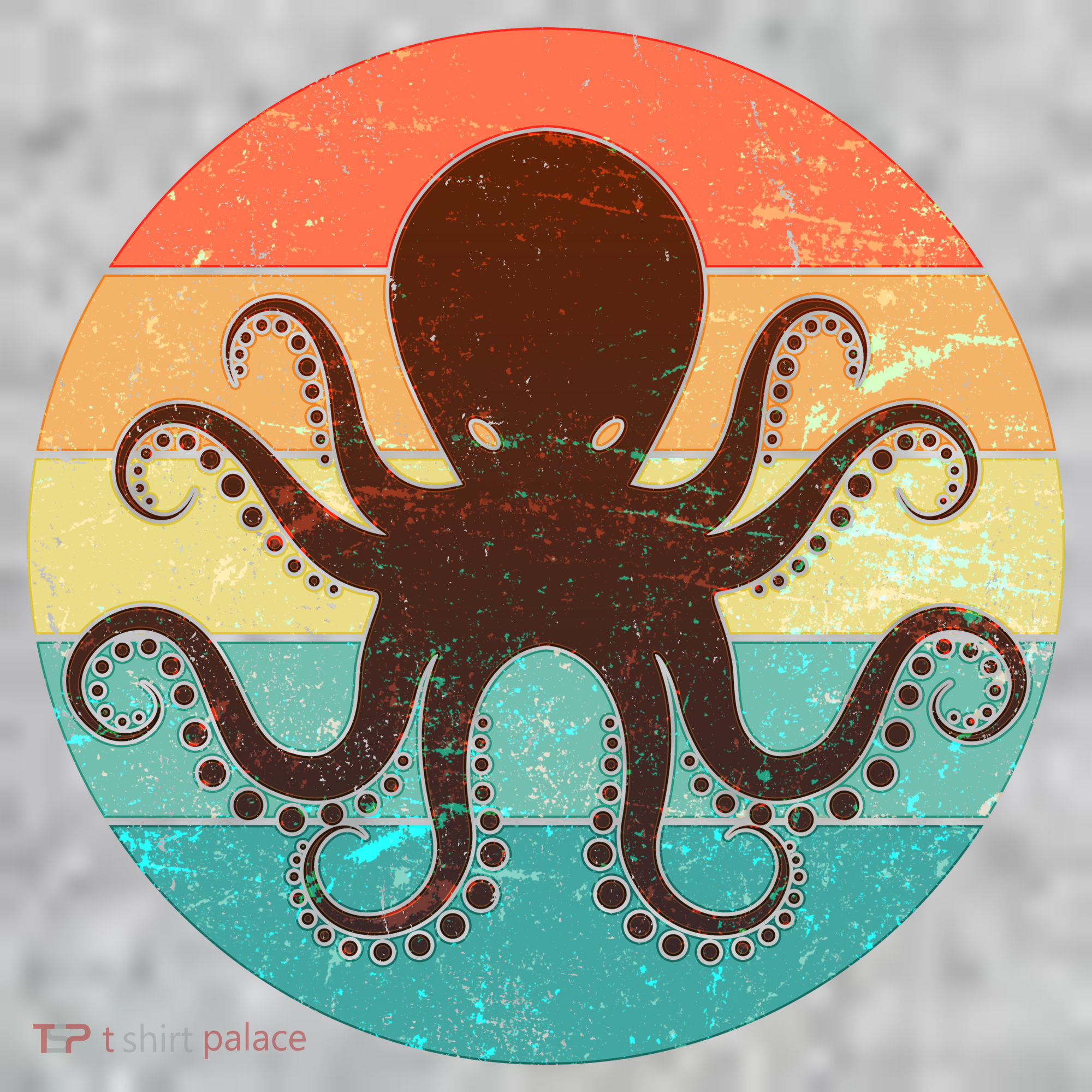 Retro Octopus Kraken  Kids T-Shirt