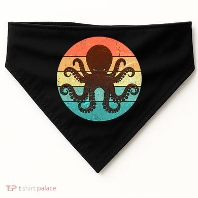 Retro Octopus Kraken  USA-Made Doggie Bandana