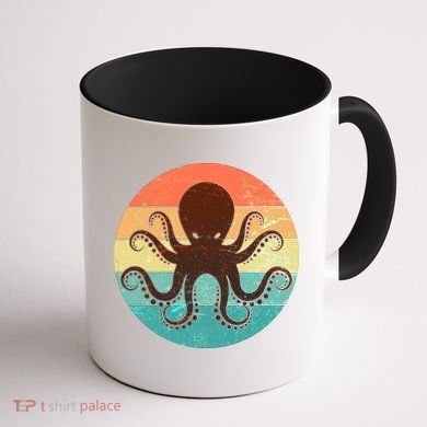 Retro Octopus Kraken  Coffee Mug back