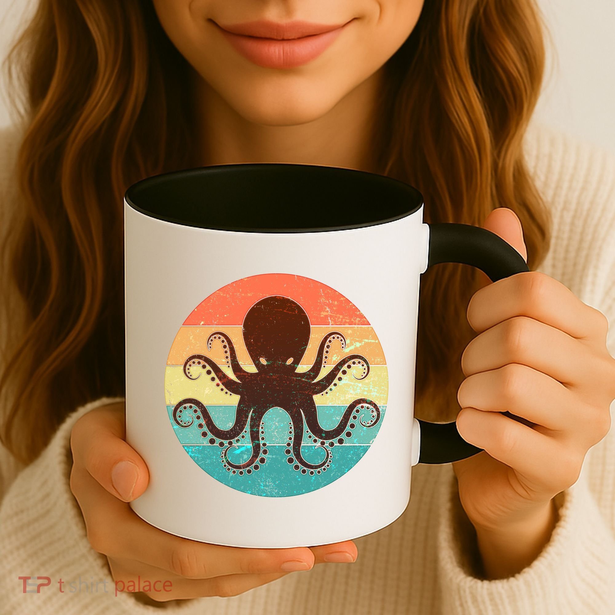 Retro Octopus Kraken  Coffee Mug