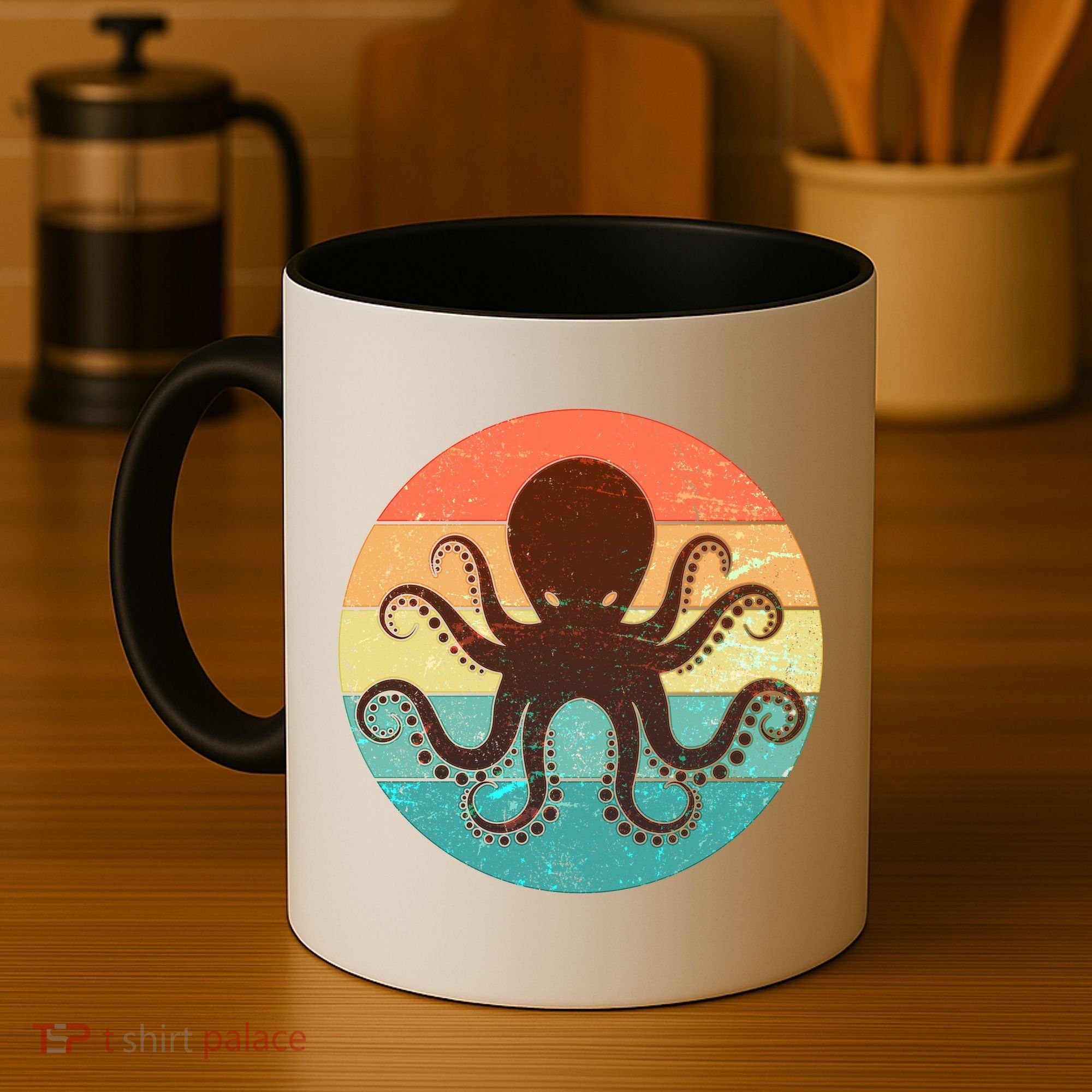 Retro Octopus Kraken  Coffee Mug