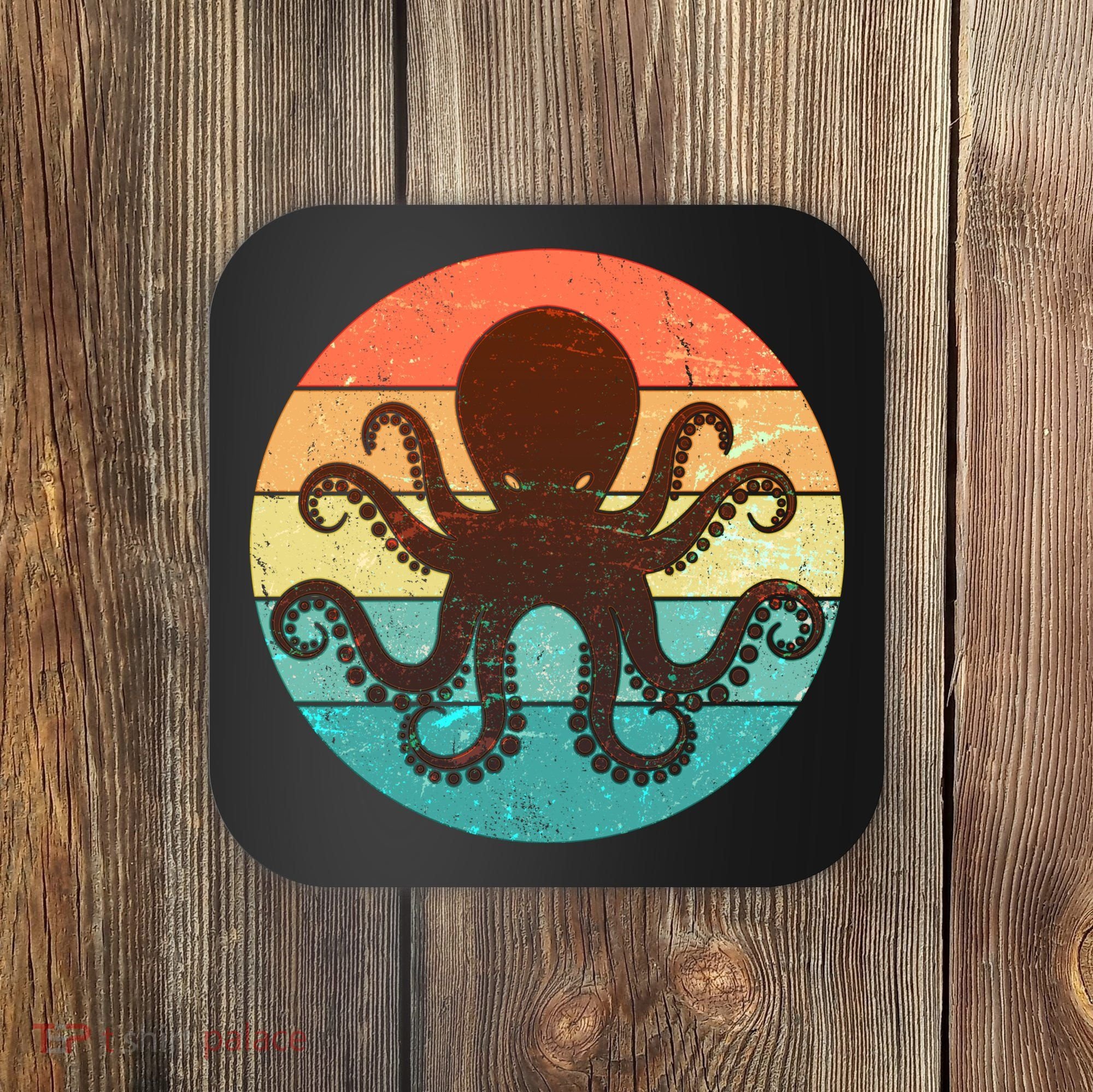 Retro Octopus Kraken  Coaster